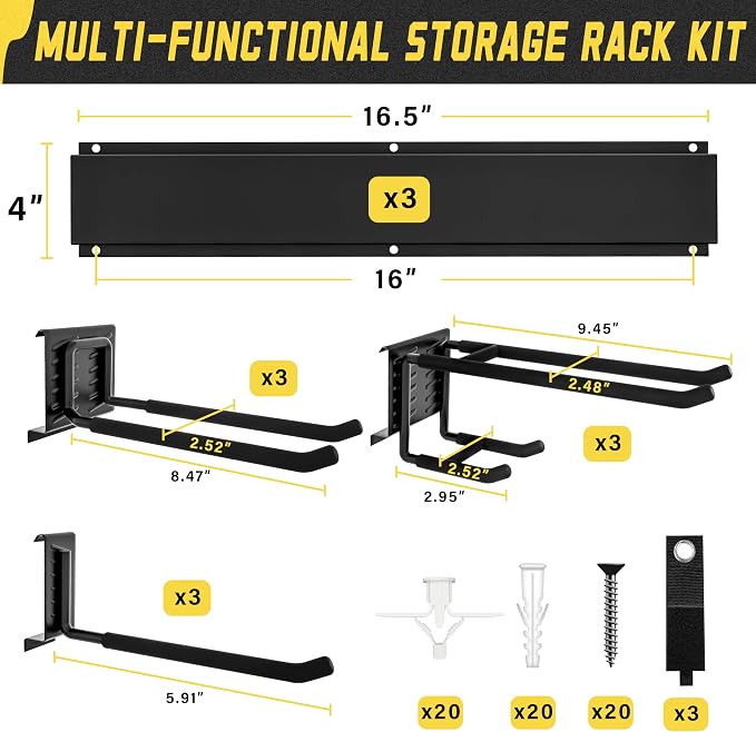 Garage Wall Organizer, Garden Tool Organizer 48in - Image 4