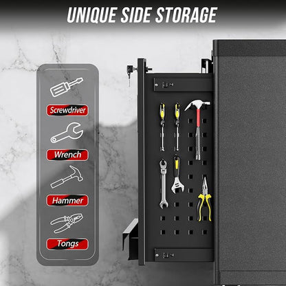 7-Drawer Rolling Tool Chest, Tool Box Lockable Metal Tool Cabinet - Image 4