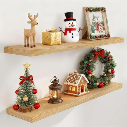 48 Inch Floating Shelves, 9.3 Inch Deep Floating Shelf by FunMemories