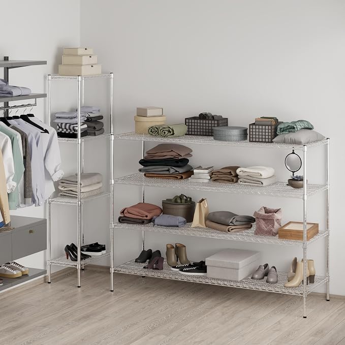 24" Deep x 72" Wide x 54" Height Wire Shelving Kit | 4-Tier | NSF Commercial - Image 7