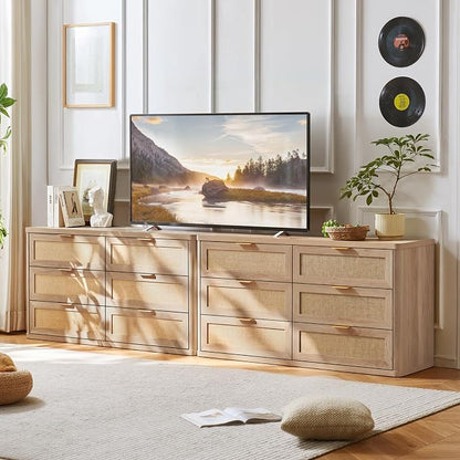 LEYAOYAO Rattan 6 Drawer Dresser by LEYAOYAO-Findtheshiningpointofyourideallife%EF%BC%81