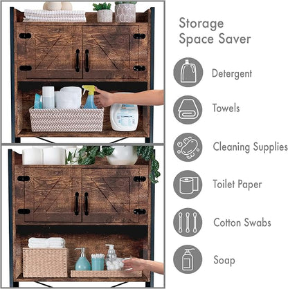 Over The Washer or Over The Toilet Storage Cabinet w/Height Adjustable Shelf - Image 7