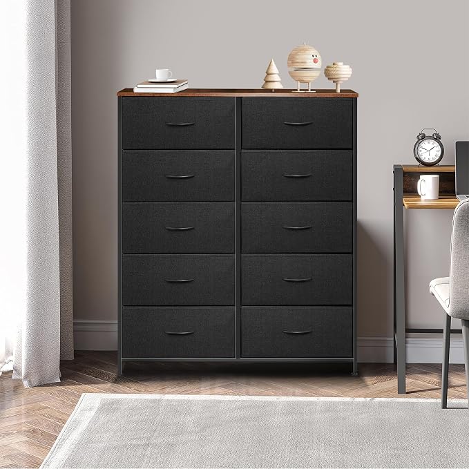 Dresser for Bedroom with 10 Drawers, Chest of Drawers, Storage Drawers - Image 4