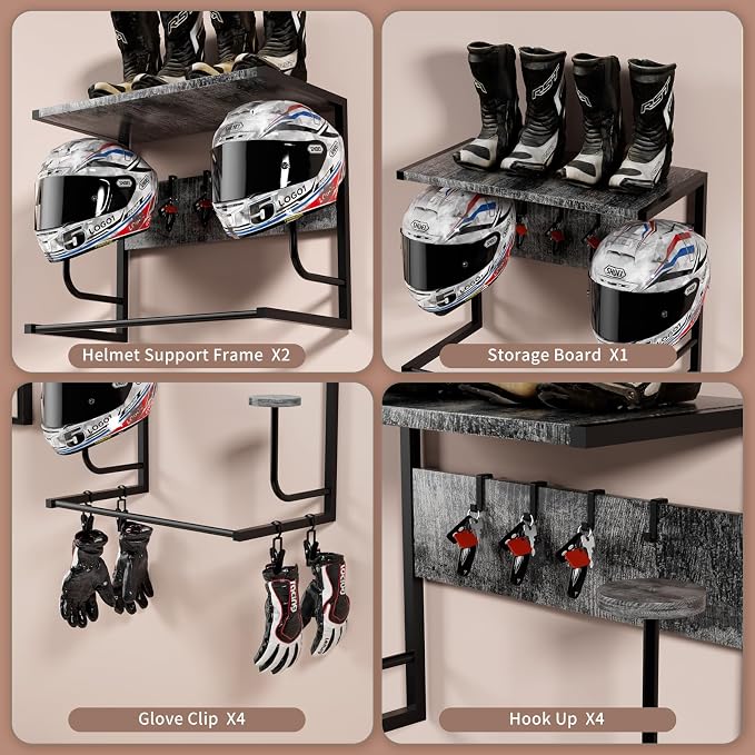 Motorcycle Helmet Holder Wall Mounted, Helmet Holder Wall Mount - Image 3
