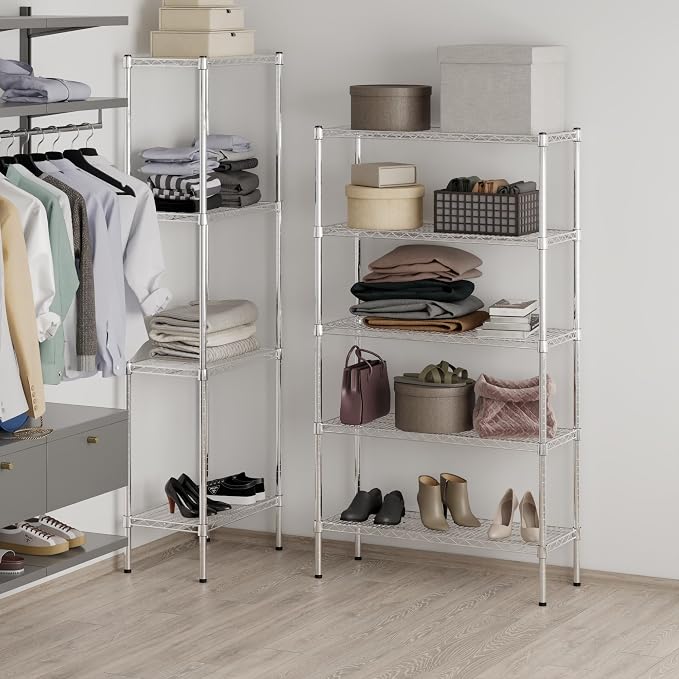 14" Deep x 36" Wide x 64" Height Wire Shelving Kit | 5-Tier | NSF Commercial - Image 7
