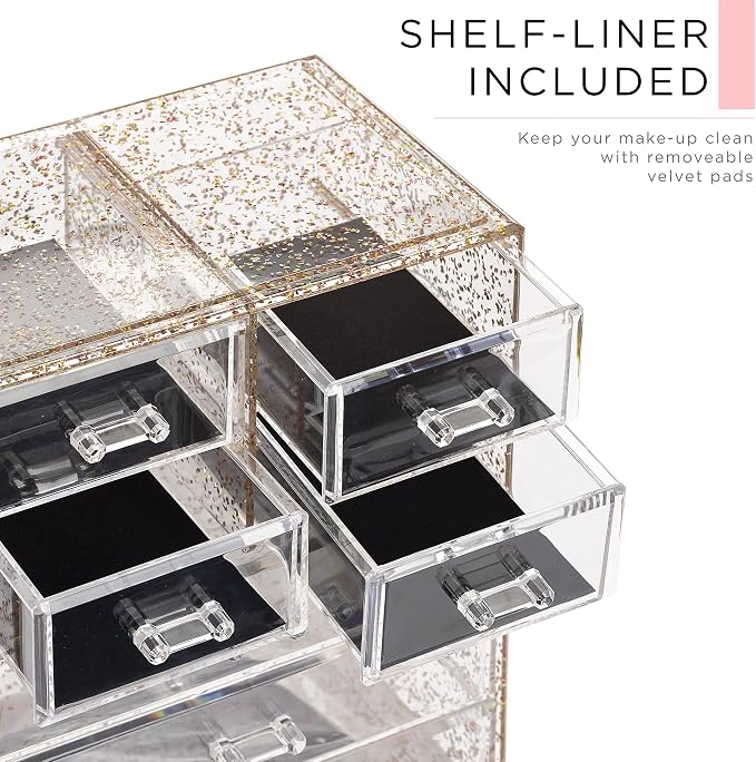 Sorbus Clear Cosmetic Makeup Organizer - Image 6