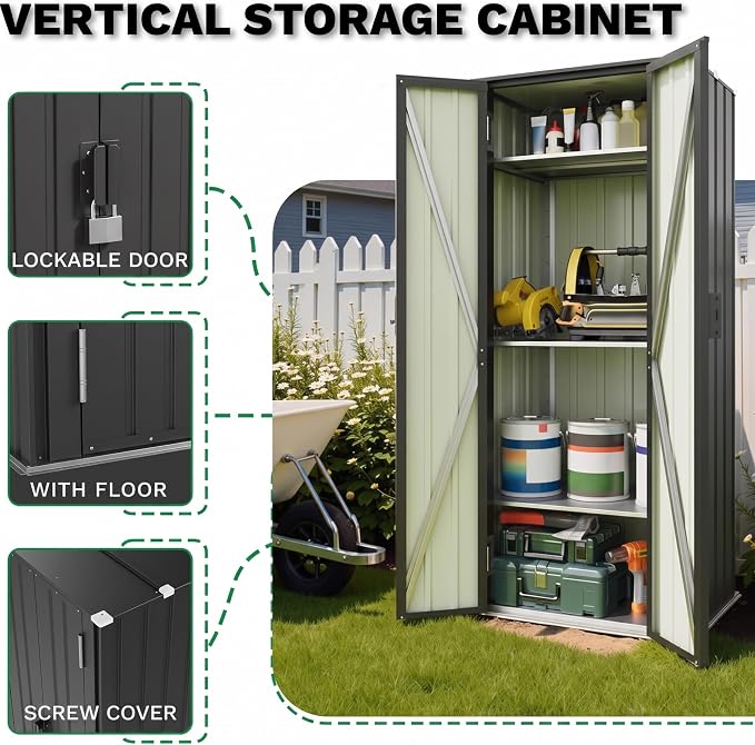 Patiowell 28 Cuft Outdoor Storage Shed - Image 5
