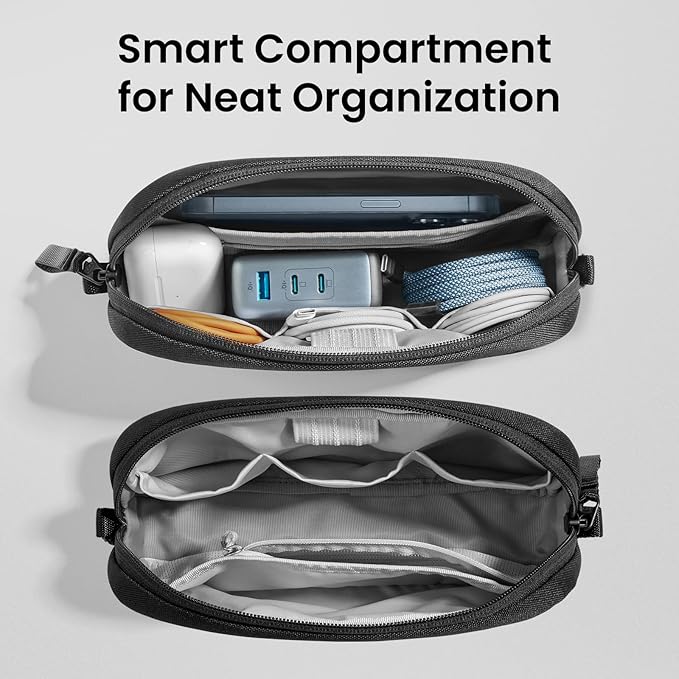 tomtoc Electronics Organizer Travel Case, Water Resistant Travel Bag Cable - Image 2