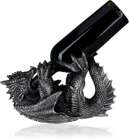 True 10143 Polyresin Dragon Wine Bottle Holder Decorative, Single Wine Bottle - Image 5