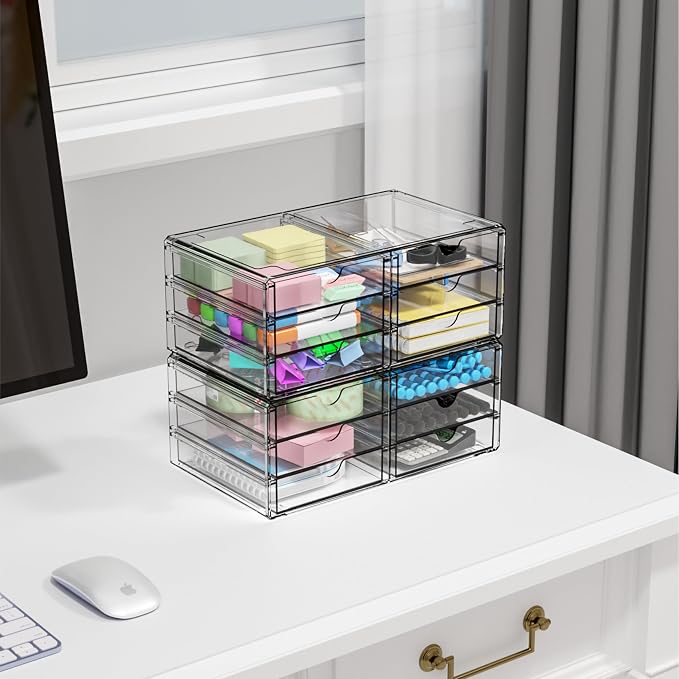 2 Pack Acrylic Storage Drawers - Image 3