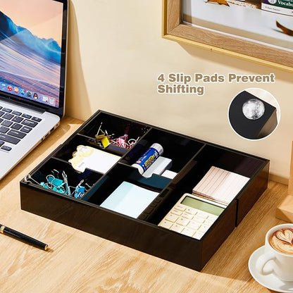 1 PC Acrylic Desk Drawer Organizer 2 Inch Height Expandable Drawer Organizer - Image 6