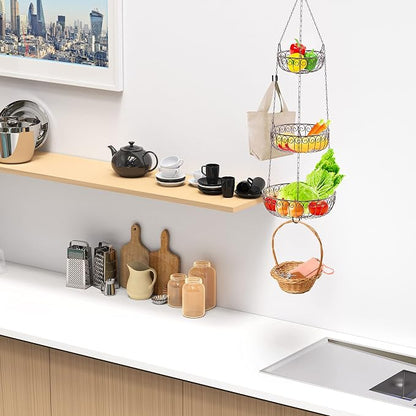 Simple Houseware 3-Tier Fruit Hanging Basket - Image 5