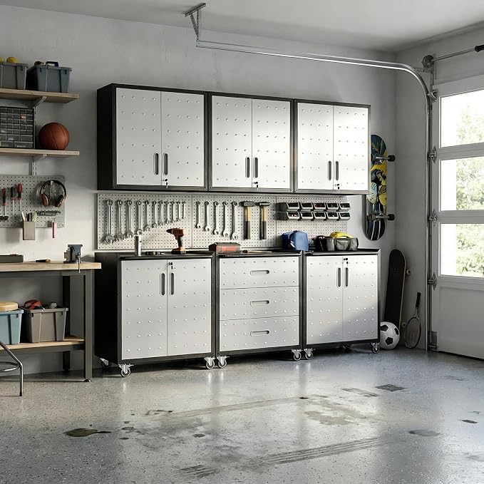 Garage Cabinet System | Heavy Duty Steel All-in-One Modular Garage Cabinet Set - Image 7