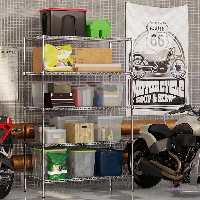 24" Deep x 48" Wide x 74" Height Wire Shelving Kit | 5-Tier | NSF Commercial - Image 5
