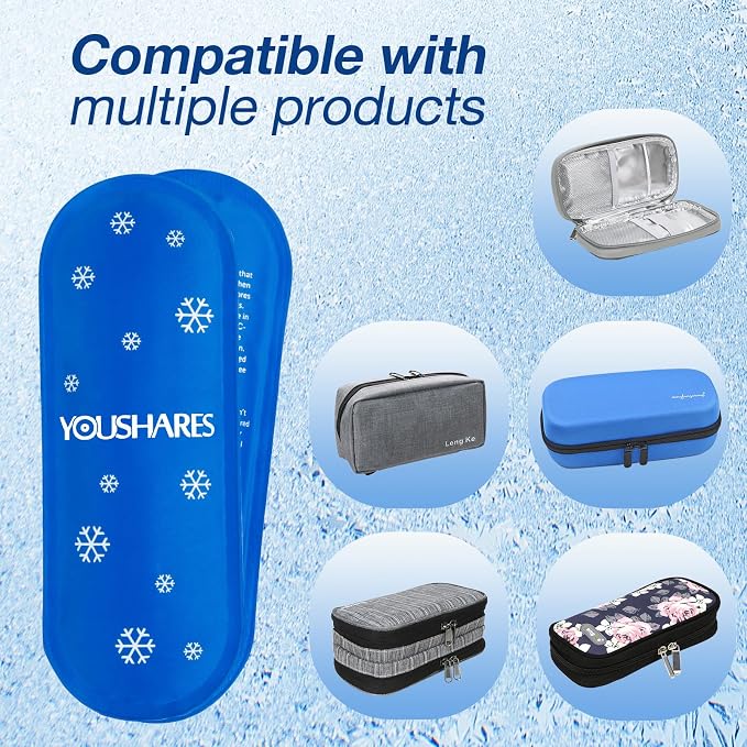 YOUSHARES Diabetes Ice Packs for Insulin Cooler Travel Case - Image 5