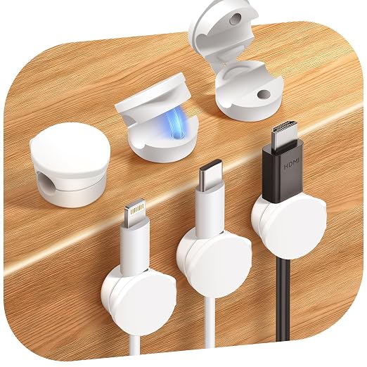 6 Pack Silicone Cord Organizer, Adjustable Magnetic Cable Clips, Strong by VisittheNeepanda