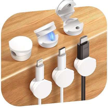 6 Pack Silicone Cord Organizer, Adjustable Magnetic Cable Clips, Strong by VisittheNeepanda