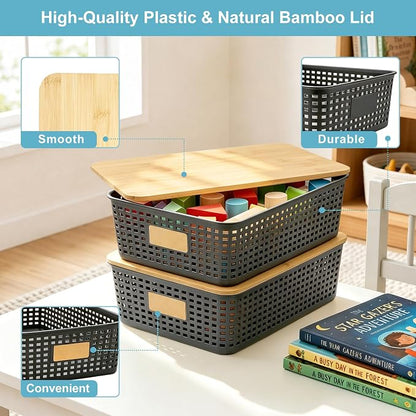 Bagnizer 4 Pack Plastic Storage Bins - Image 2