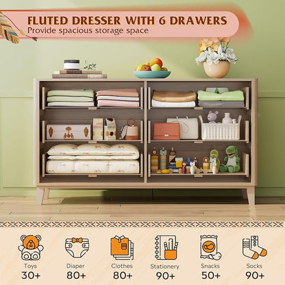 WLIVE Fluted Dresser for Bedroom - Image 6