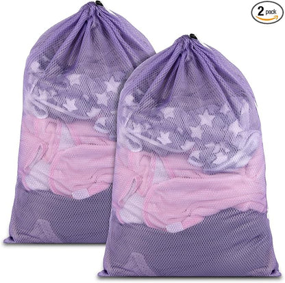 2 Pack Mesh Laundry Bags, 23 x 34 Inches Heavy Duty Mesh Laundry Bag, Large by PEASUG