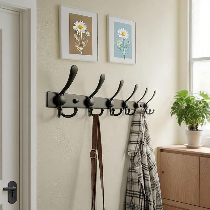 Dseap Coat Rack Wall Mount 2.0 Pro: 24” Long, 3X Tougher, Heavy Duty Stainless - Image 4