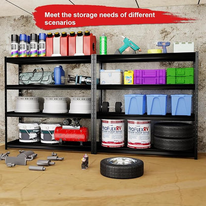 The Atlas 77” Ultra Wide 4-Tier Metal Garage Shelving 10, 000 lbs Capacity - Image 2