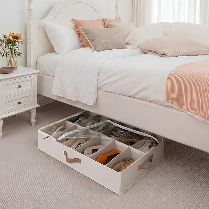 StorageWorks 2-Pack 24-Pair Under Bed Shoe Storage Organizer, 5.25" Height - Image 4