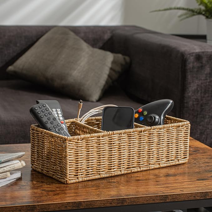 myHomeBody Wicker Basket With 3 Compartments, - Image 3