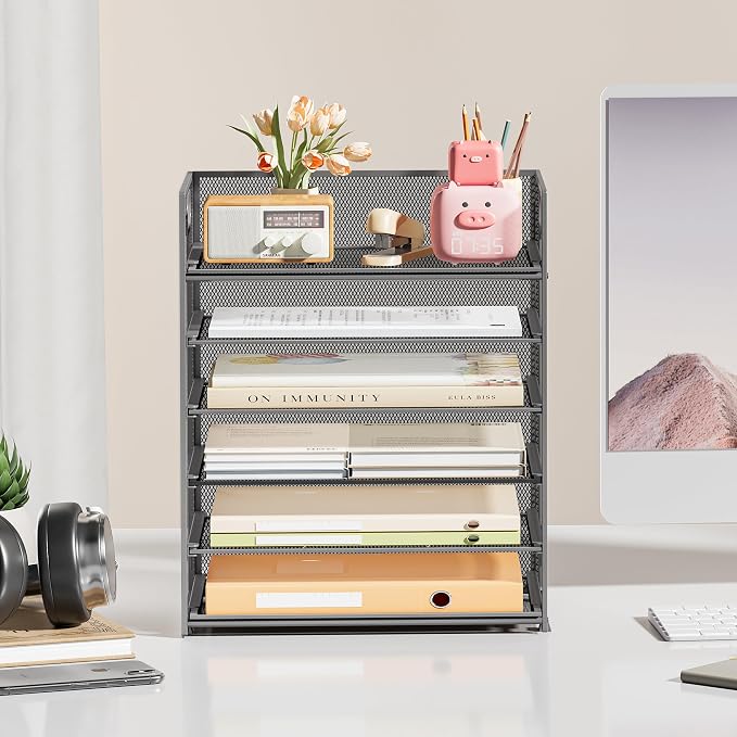Subekyu 6 Tier Paper Organizer for Desk - Image 7
