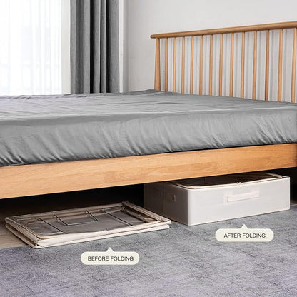 Under Bed Storage Bins Frame Storage Box Oxford Fabric Sturdy Underbed - Image 6