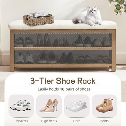 Zihanhome 2 Tier Shoe Rack Bench - Image 6