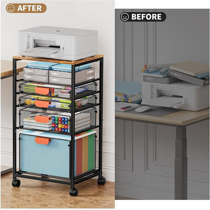 Marbrasse Rolling File Cart - Image 7