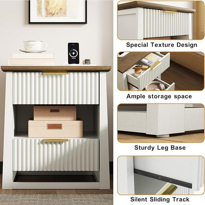 HIFYOBRO Fluted Nightstands Set of 2 - Image 7