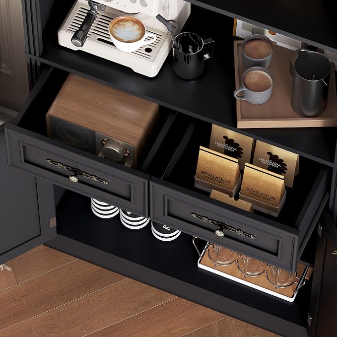 71.4" Tall Bookshelf with Drawers & Cabinet, 5-Tier Floor Standing Bookcase - Image 6