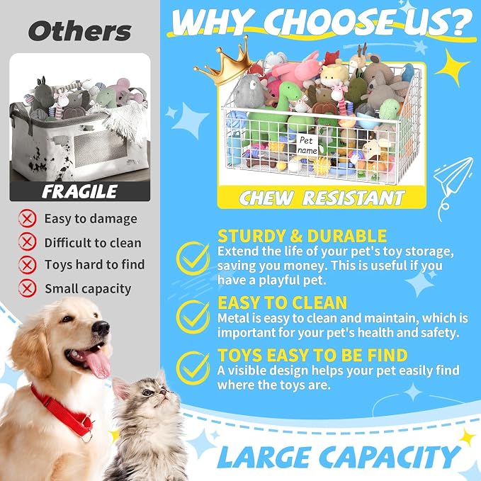 Indestructible Dog Toy basket, Large Toy Box - Image 2