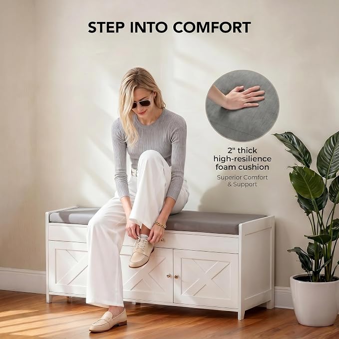 Marsail Shoe Storage Bench - Image 5