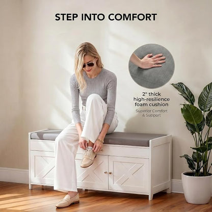 Marsail Shoe Storage Bench - Image 5