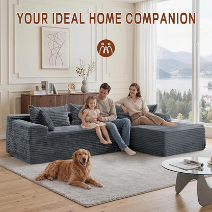 Korser 108" L-Shaped Modular Sectional Sofa - Image 6