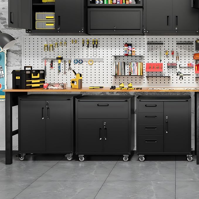 Metal Tool Cabinet, Garage Storage Cabinet System, Wall Cabinet & Locking - Image 2