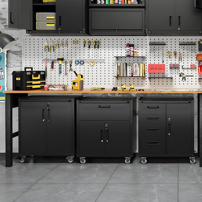 Metal Tool Cabinet, Garage Storage Cabinet System, Wall Cabinet & Locking - Image 2