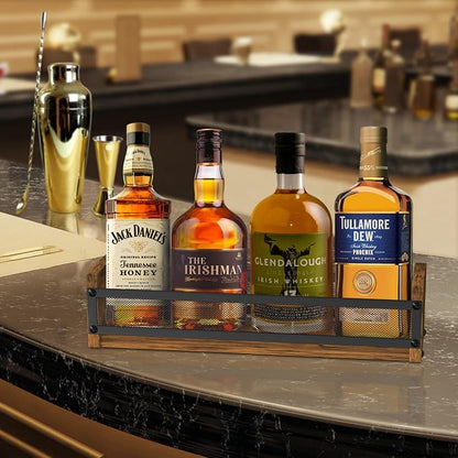 Alyoen Liquor Bottle Display Shelf, Coffee Syrup Rack Organizer, Countertop - Image 2