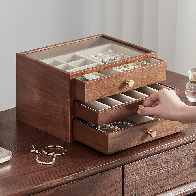 CHOSIN Black Walnut Wooden Jewelry Box - Image 7