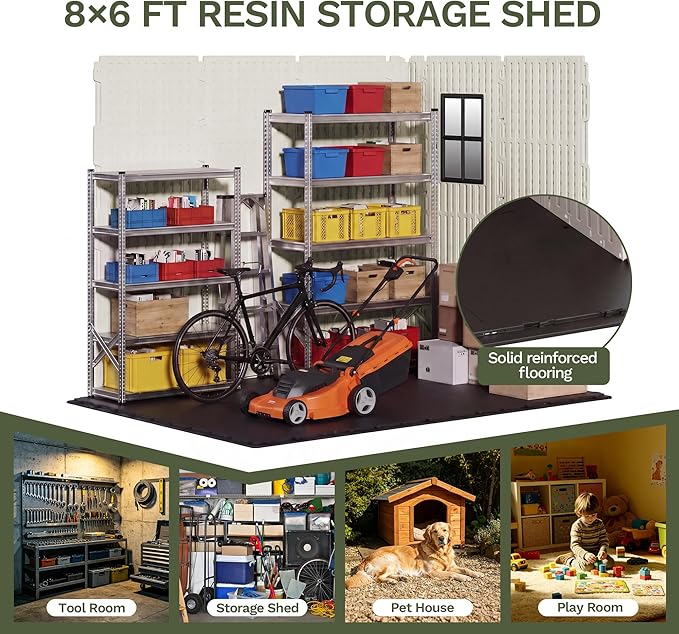 Devoko Plastic Outdoor Storage Shed - Image 5