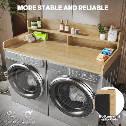 2-Tier Washer and Dryer Countertop, 2.75" H Guard, Large Space Laundry Topper - Image 5