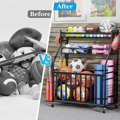 Garage Sports Equipment Organizer, Sports Ball Organizer - Image 6