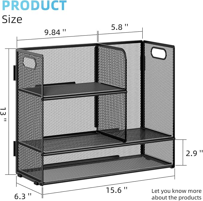 Marbrasse 3-Tier Desk Shelf Organizer - Image 3
