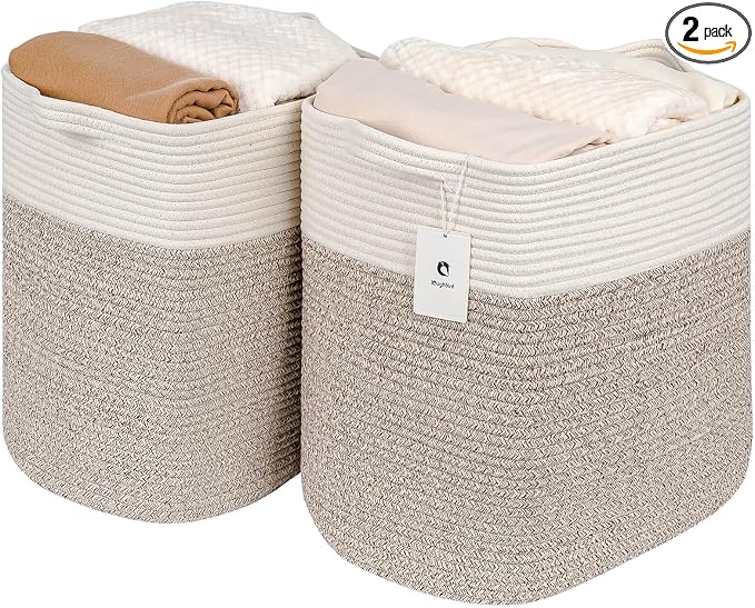 Collapsible Laundry for Hamper, Medium Large Storage Bins Fabric Storage Box by Laughbird