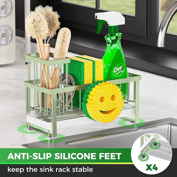 Sponge Holder for Kitchen Sink, Sink Caddy - Image 3