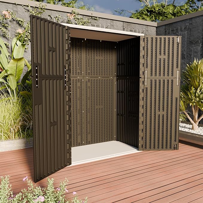 HOMSPARK Outdoor Storage Shed Weather Resistance, Patio Storage Cabinet - Image 2