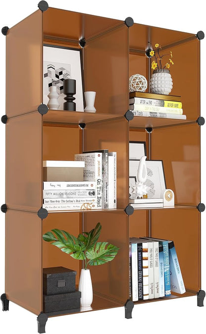 6-Cube Storage Organizer, Closet Organizer Storage Shelf Bookcase Bookshelf by DecorateYourHome